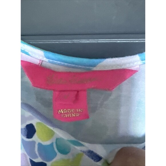 Lilly Pulitzer Size Large Jarrett Romper Resort White Shell Beach Stretchy - Picture 4 of 12